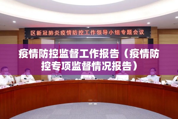 疫情防控监督工作报告（疫情防控专项监督情况报告）