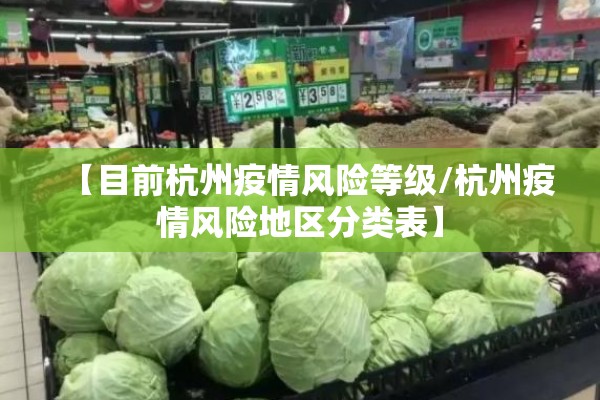 【目前杭州疫情风险等级/杭州疫情风险地区分类表】