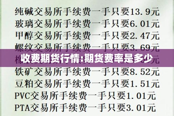 收费期货行情:期货费率是多少