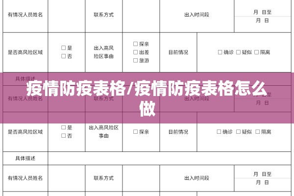 疫情防疫表格/疫情防疫表格怎么做