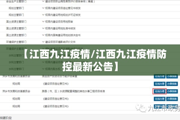 【江西九江疫情/江西九江疫情防控最新公告】