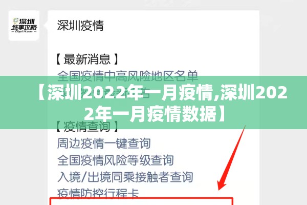 【深圳2022年一月疫情,深圳2022年一月疫情数据】
