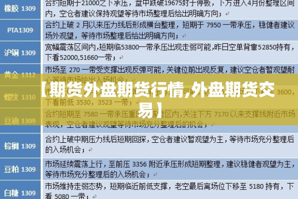 【期货外盘期货行情,外盘期货交易】
