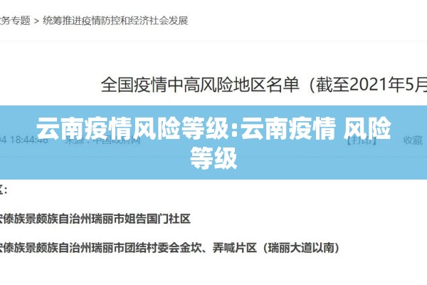 云南疫情风险等级:云南疫情 风险等级 云南疫情风险等级:云南疫情 风险等级