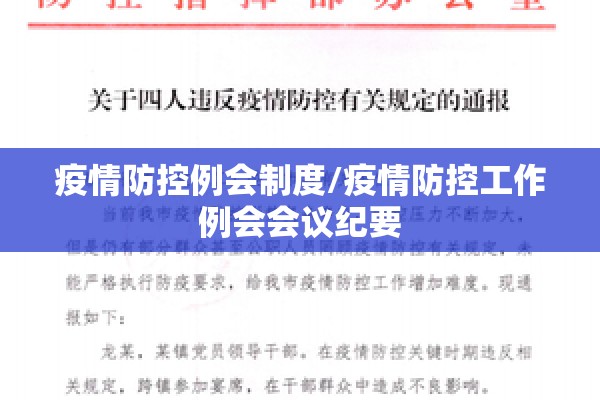 疫情防控例会制度/疫情防控工作例会会议纪要