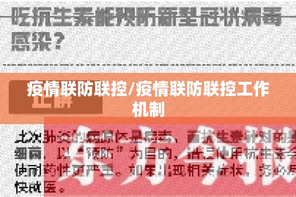 疫情联防联控/疫情联防联控工作机制 疫情联防联控/疫情联防联控工作机制