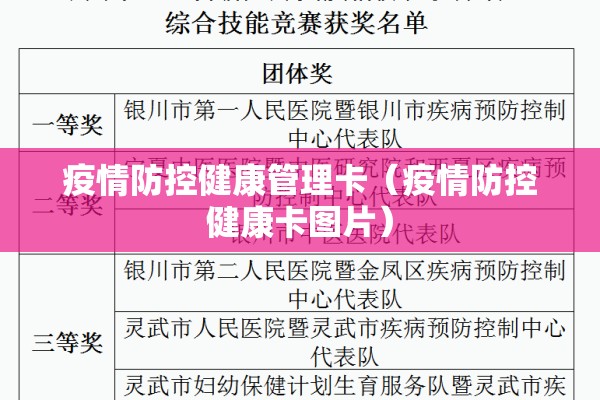 疫情防控健康管理卡（疫情防控健康卡图片）