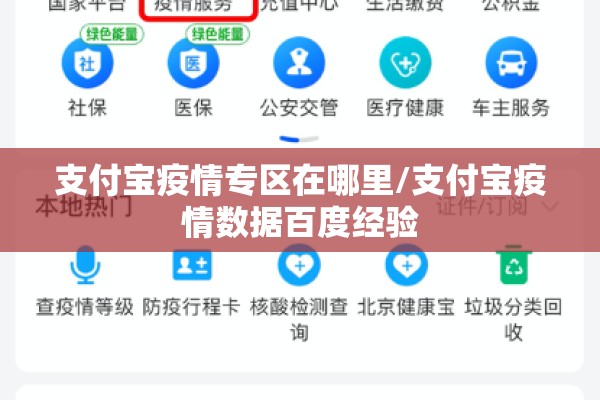 支付宝疫情专区在哪里/支付宝疫情数据百度经验 支付宝疫情专区在哪里/支付宝疫情数据百度经验