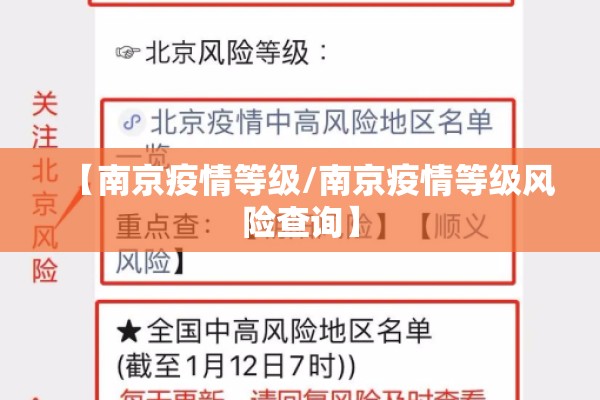 【南京疫情等级/南京疫情等级风险查询】
