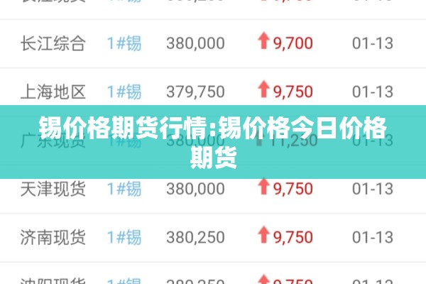 锡价格期货行情:锡价格今日价格期货 锡价格期货行情:锡价格今日价格期货