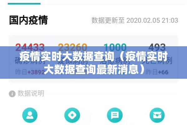 疫情实时大数据查询（疫情实时大数据查询最新消息）