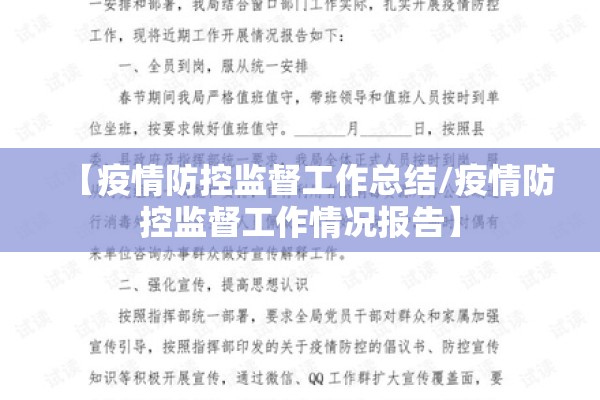 【疫情防控监督工作总结/疫情防控监督工作情况报告】