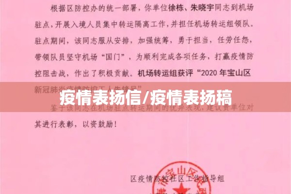 疫情表扬信/疫情表扬稿 疫情表扬信/疫情表扬稿