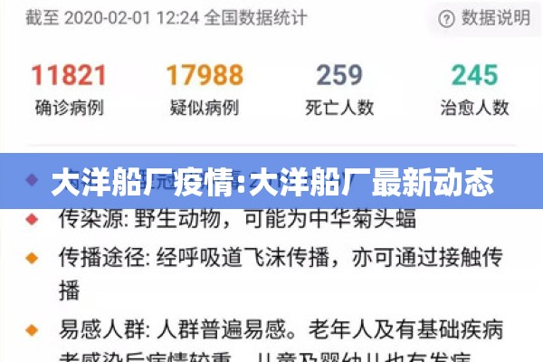 大洋船厂疫情:大洋船厂最新动态 大洋船厂疫情:大洋船厂最新动态