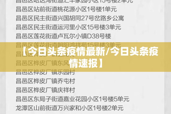 【今日头条疫情最新/今日头条疫情速报】 【今日头条疫情最新/今日头条疫情速报】