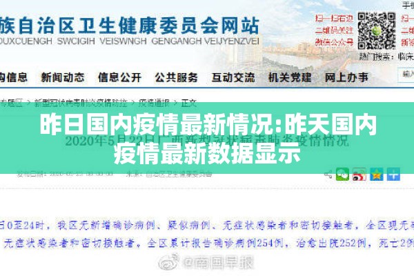 昨日国内疫情最新情况:昨天国内疫情最新数据显示
