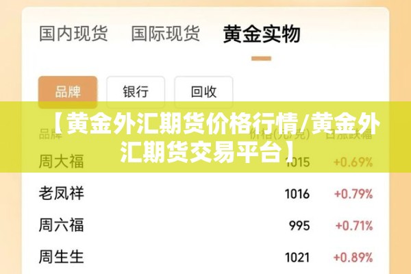 【黄金外汇期货价格行情/黄金外汇期货交易平台】