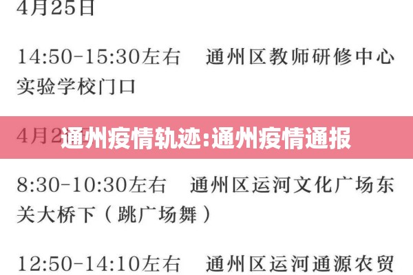 通州疫情轨迹:通州疫情通报