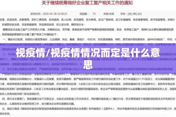 视疫情/视疫情情况而定是什么意思 视疫情/视疫情情况而定是什么意思
