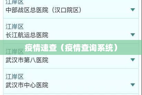 疫情速查(疫情查询系统) 疫情速查(疫情查询系统)