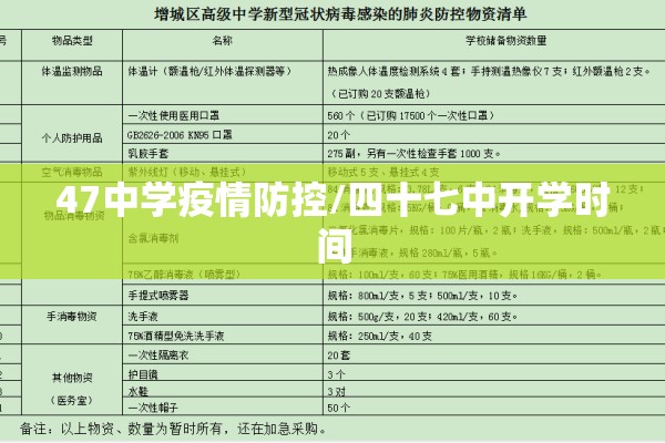 47中学疫情防控/四十七中开学时间 47中学疫情防控/四十七中开学时间
