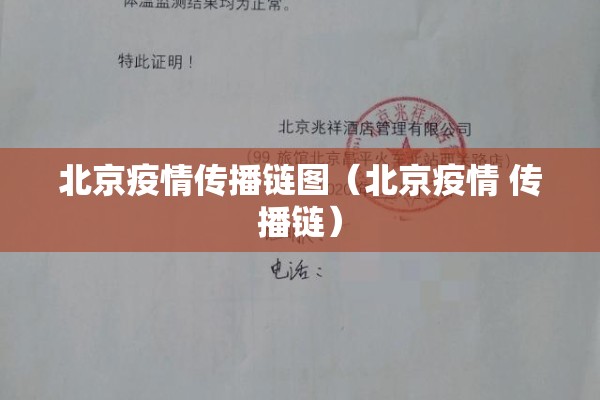 北京疫情传播链图（北京疫情 传播链）