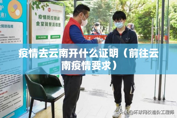 疫情去云南开什么证明（前往云南疫情要求）