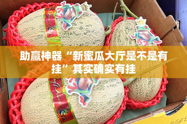 助赢神器“新蜜瓜大厅是不是有挂	”其实确实有挂