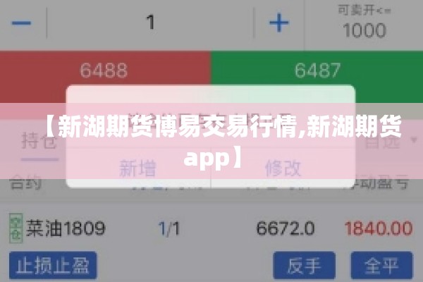 【新湖期货博易交易行情,新湖期货app】