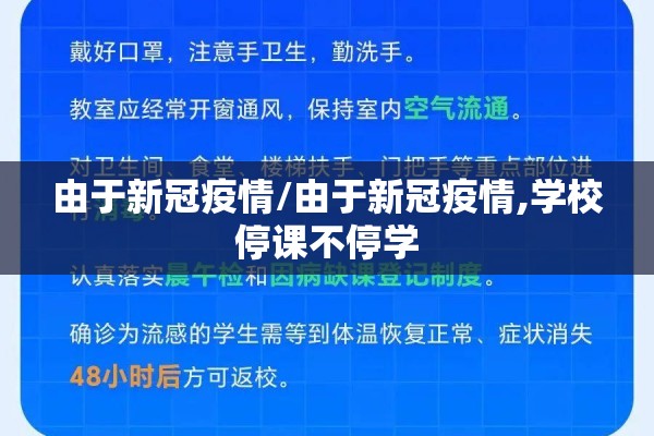 由于新冠疫情/由于新冠疫情,学校停课不停学
