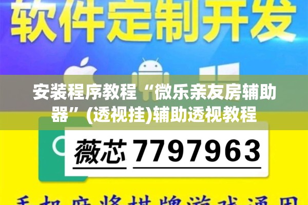 安装程序教程“微乐亲友房辅助器”(透视挂)辅助透视教程