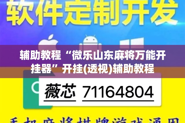 辅助教程“微乐山东麻将万能开挂器	”开挂(透视)辅助教程