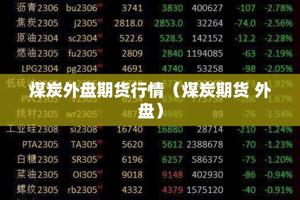 煤炭外盘期货行情(煤炭期货 外盘) 煤炭外盘期货行情(煤炭期货 外盘)