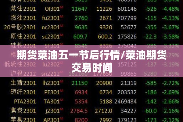 期货菜油五一节后行情/菜油期货交易时间