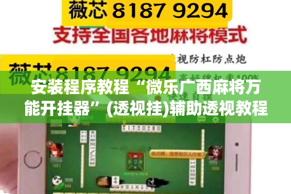 安装程序教程“微乐广西麻将万能开挂器”(透视挂)辅助透视教程