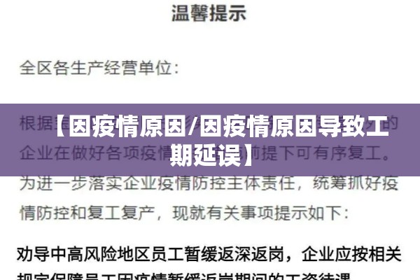 【因疫情原因/因疫情原因导致工期延误】