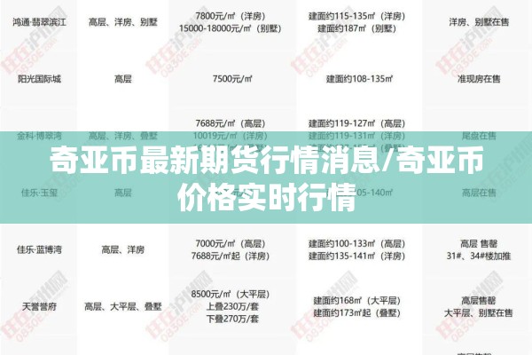 奇亚币最新期货行情消息/奇亚币价格实时行情 奇亚币最新期货行情消息/奇亚币价格实时行情