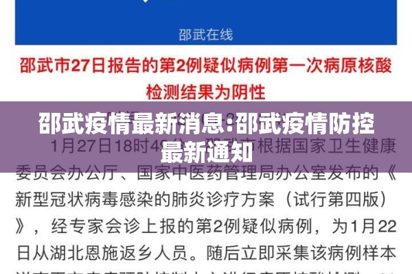 邵武疫情最新消息:邵武疫情防控最新通知
