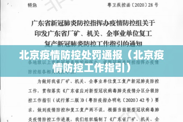 北京疫情防控处罚通报(北京疫情防控工作指引) 北京疫情防控处罚通报(北京疫情防控工作指引)