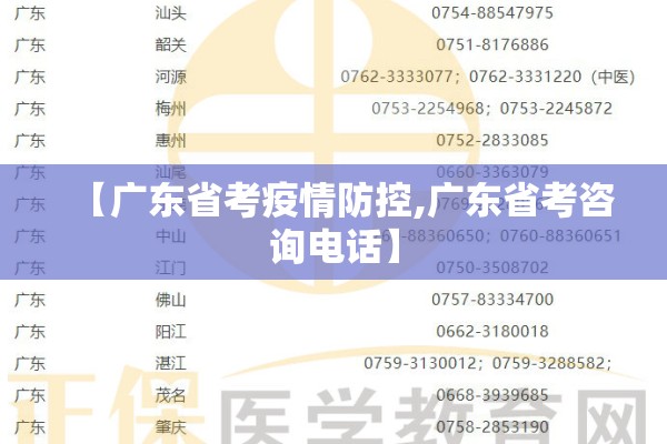 【广东省考疫情防控,广东省考咨询电话】