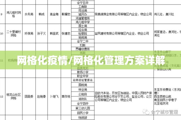 网格化疫情/网格化管理方案详解 网格化疫情/网格化管理方案详解