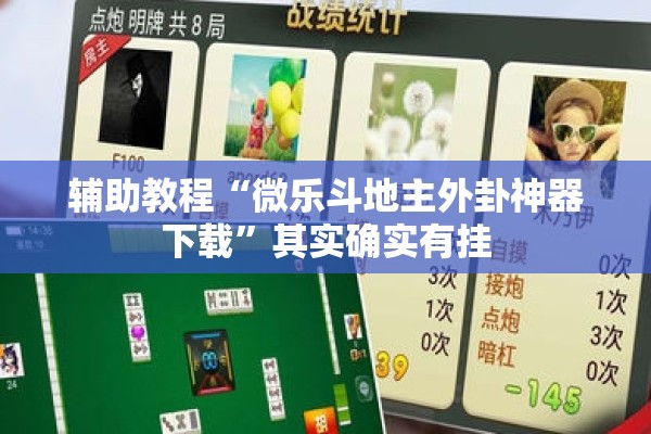 辅助教程“微乐斗地主外卦神器下载”其实确实有挂