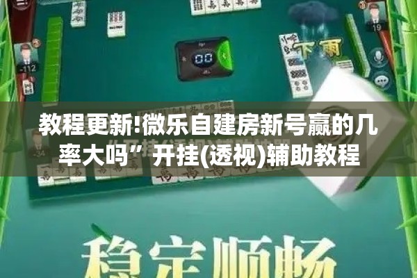 教程更新!微乐自建房新号赢的几率大吗”开挂(透视)辅助教程