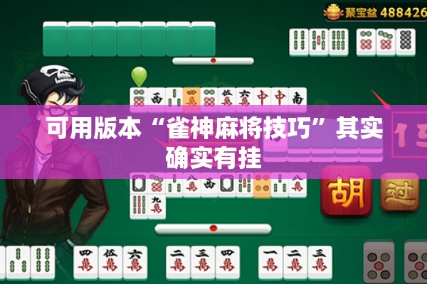 可用版本“雀神麻将技巧	”其实确实有挂