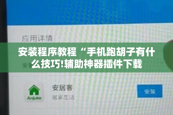 安装程序教程“手机跑胡子有什么技巧!辅助神器插件下载
