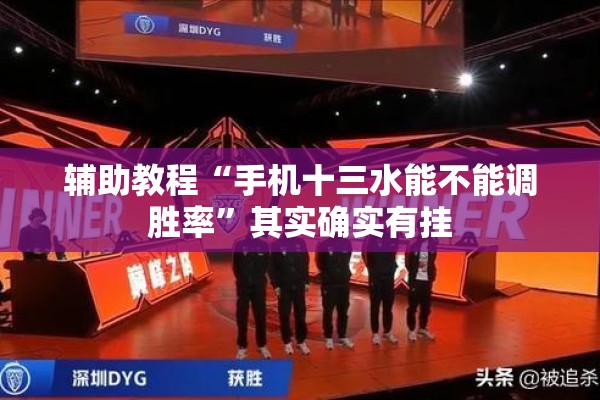 辅助教程“手机十三水能不能调胜率”其实确实有挂