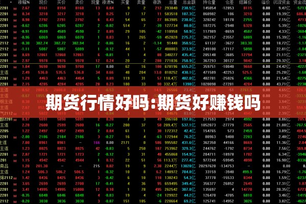 期货行情好吗:期货好赚钱吗