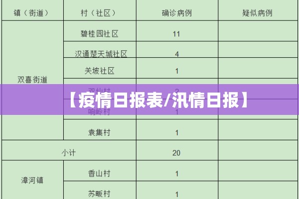 【疫情日报表/汛情日报】 【疫情日报表/汛情日报】