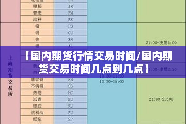 【国内期货行情交易时间/国内期货交易时间几点到几点】