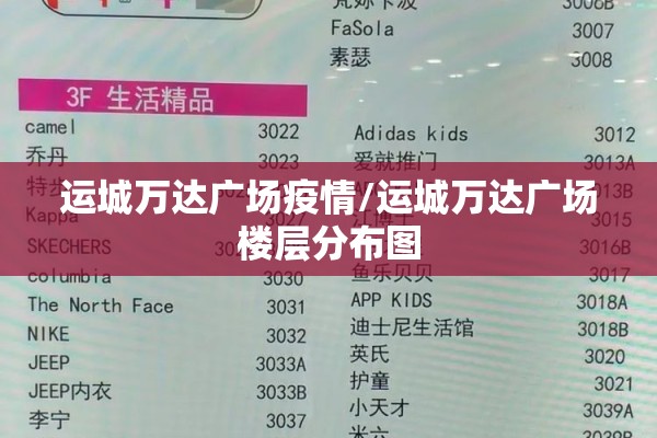 运城万达广场疫情/运城万达广场楼层分布图
